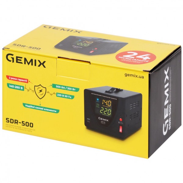 Фото - Стабилизатор напряжения Gemix SDR500.350W