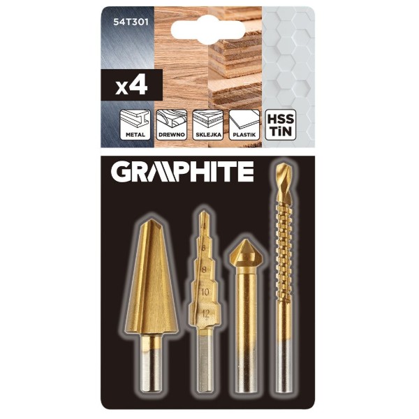 Фото - Набор сверл GRAPHITE 4 шт. (54T301)
