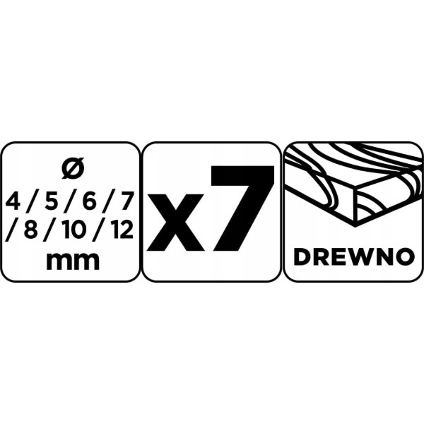 Фото - Набір свердел GRAPHITE 4-8,10,12х300 мм 7 шт. (54T573)