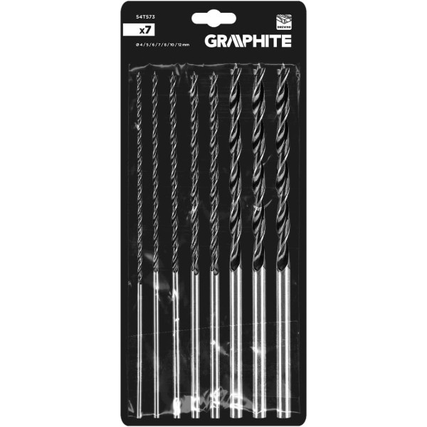 Фото - Набір свердел GRAPHITE 4-8,10,12х300 мм 7 шт. (54T573)