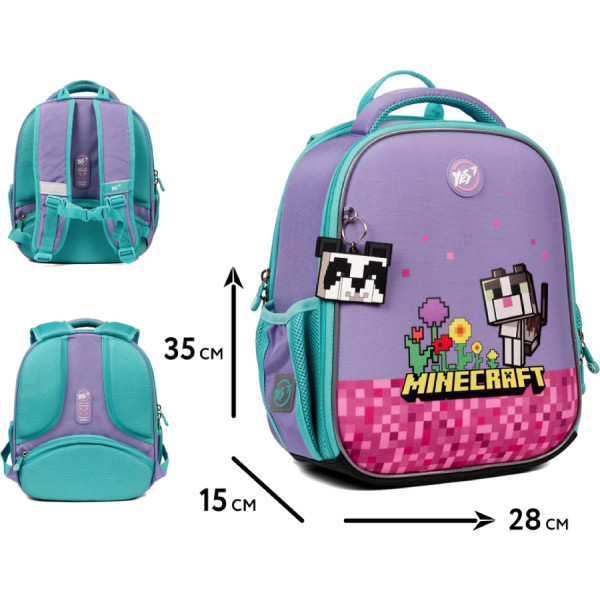 Фото - Рюкзак шкільний YES H-100 Minecraft Pinky (550094)