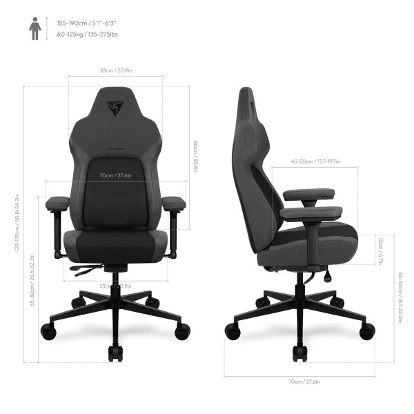 Фото - Крісло для геймерів TX3 Core Smart Mesh Black (TEGC-2072101.11)