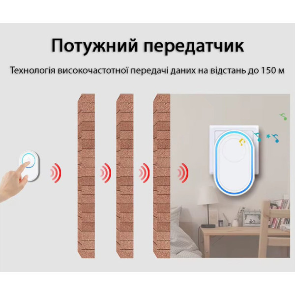 Фото - Бездротовий дверний дзвінок Tuya DB11 з WIFI з сигналізацією