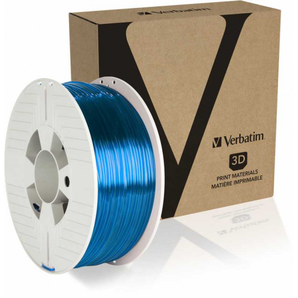 Фото - Нитка для PETG-картриджа Verbatim 2,85 мм 1 кг Blue-Transparent (55064)