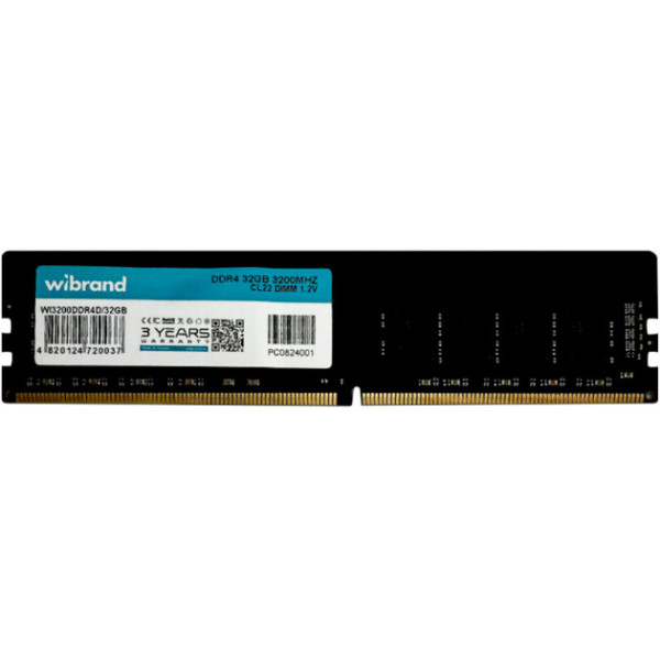 Фото - Память DDR Wibrand DDR4 32GB 3200MHz CL22 DIMM (WI3200DDR4D/32GB)