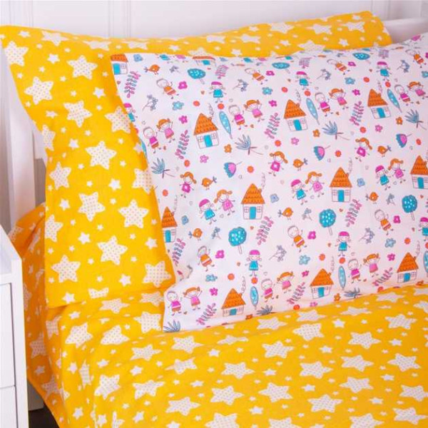 Фото - Комплект постільної білизни дитячий MirSon Бязь Kids Time 18-0002 Sweet Home 143 x 210 см (2200006988953)