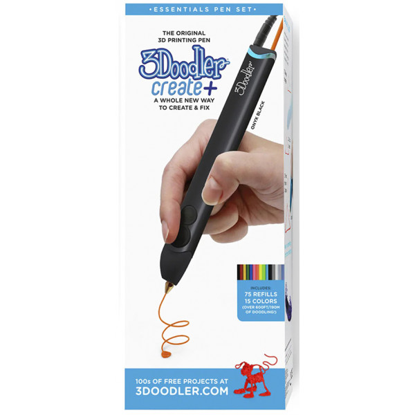 Фото - 3D-ручка 3Doodler Create PLUS 75 стержней (8CPSBKEU3E)