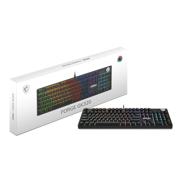 Фото - Клавіатура дротова ігрова MSI FORGE GK320 RED UA
