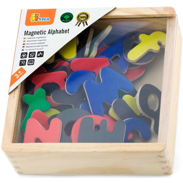Фото - Настольная игра (3-4 года) Viga Toys Магнитные буквы 52 шт. (50324)