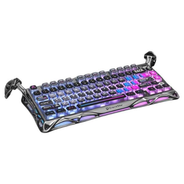 Фото - Клавіатура бездротова ігрова GravaStar Mercury K1 Pro 80keys Kailh Speedy Mint BT/WL/USB Сyberpunk (GSK1PRO_CBLK)