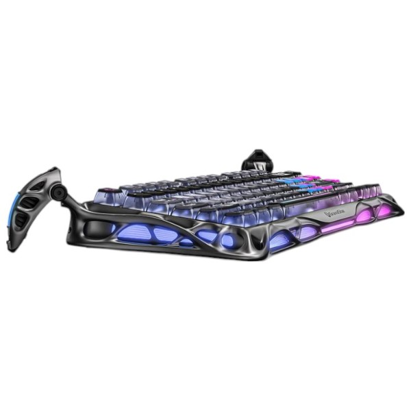 Фото - Клавіатура бездротова ігрова GravaStar Mercury K1 Pro 80keys Kailh Speedy Mint BT/WL/USB Сyberpunk (GSK1PRO_CBLK)