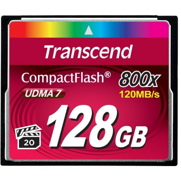 Фото - Карта пам'яті Compact Flash Transcend CF 128GB(800X) (TS128GCF800)