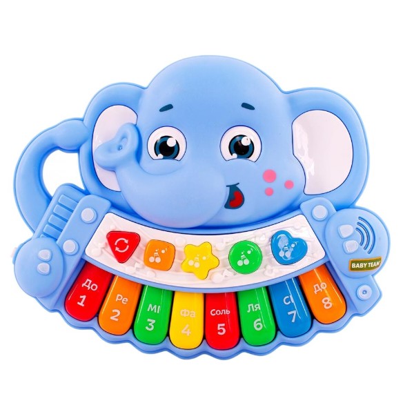 Фото - Інтерактивна тварина Baby Team Піаніно музичний Слоник (8630)