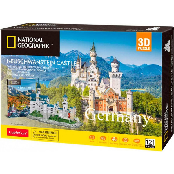 Фото - 3D пазлы Cubic Fun National Geographic "Замок Нойшванштайн" (DS0990h)