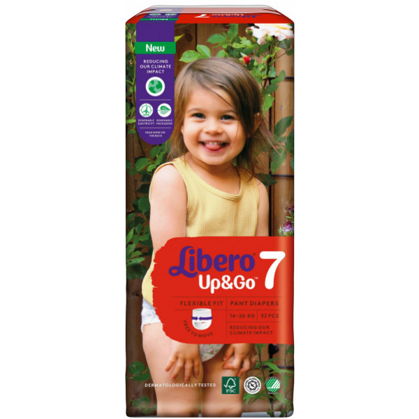 Фото - Одноразові підгузки-трусики Libero Up & Go 7 (16-26 кг), 32 шт. (8240)