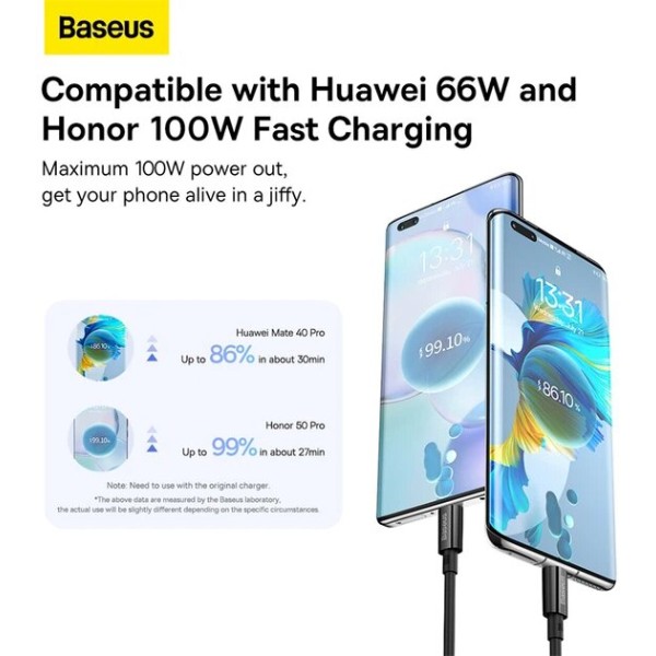Фото - Кабель Baseus Superior Series Fast Charging Data Cable USB to Type-C 100W 2m Cluster Black (P10320102114-02)
