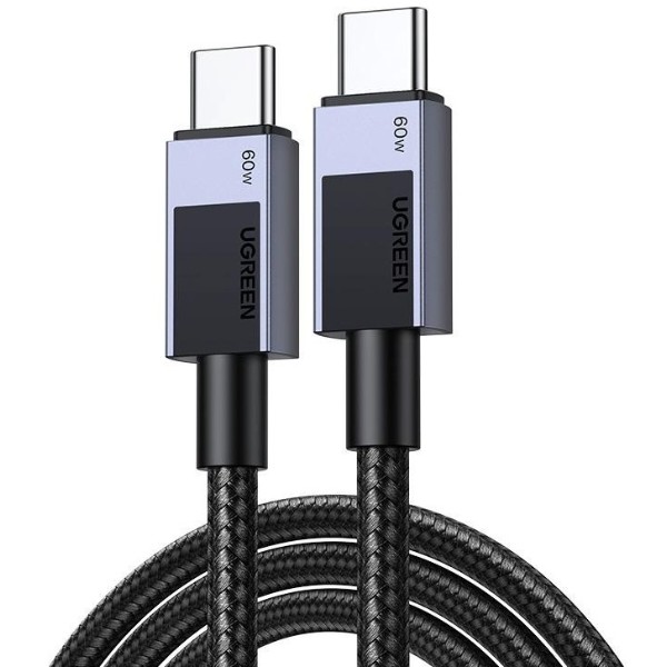 Фото - Кабель UGREEN L524 USB-C to USB-C PD 60W 3A 0.5m Space Gray (55764)