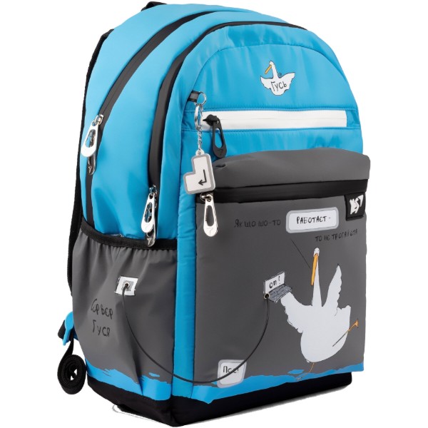 Фото - Рюкзак шкільний YES TS-95 Гусь Gray/Blue
