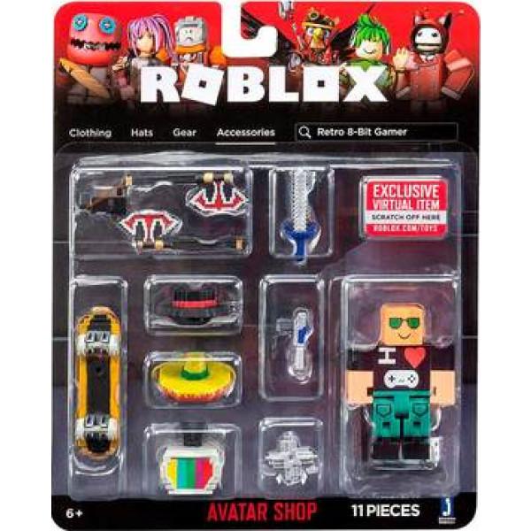 Фото - Коллекционная фигурка Jazwares Roblox Avatar Shop Retro 8-Bit Gamer (ROB0351)