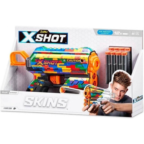 Фото - Бластер многозарядный ZURU X-Shot Skins Flux Striper (36516K)