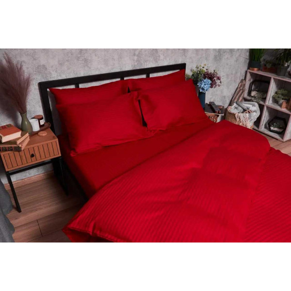 Фото - Підковдра полуторна євро Moon&Star Satin Stripe Stripe Red 160x220 см (MS-870000451)