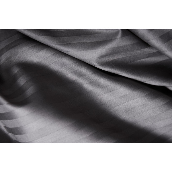 Фото - Комплект постільної білизни Moon&Star Satin Stripe Stripe Black 175х210 (MS-820003680)