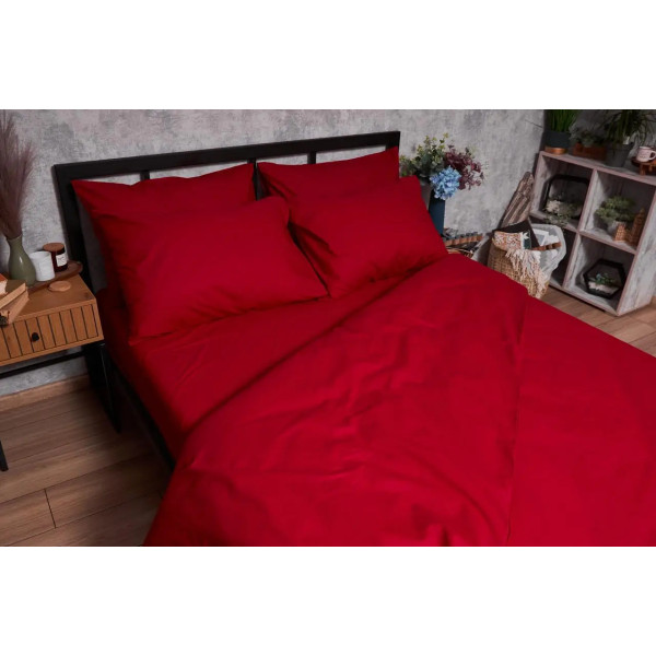 Фото - Комплект постільної білизни Moon&Star Бязь Gold Люкс «Cherry Red» 200х220 нав. 2х50х70 (MS-820003126)