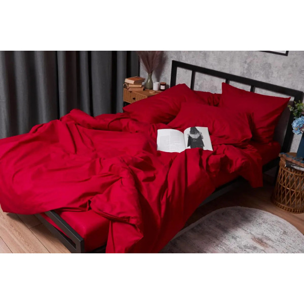 Фото - Комплект постільної білизни Moon&Star Бязь Gold Люкс «Cherry Red» 200х220 нав. 2х50х70 (MS-820003126)