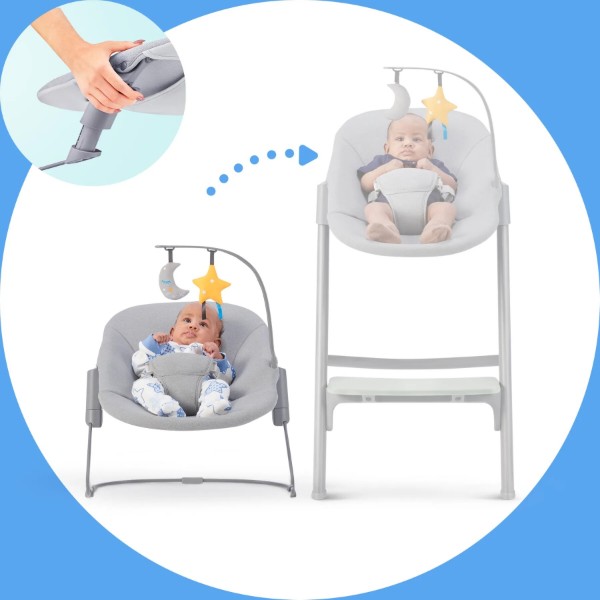 Фото - Крісло-шезлонг Kinderkraft Calmee Grey (KBCALM00GRY0000)