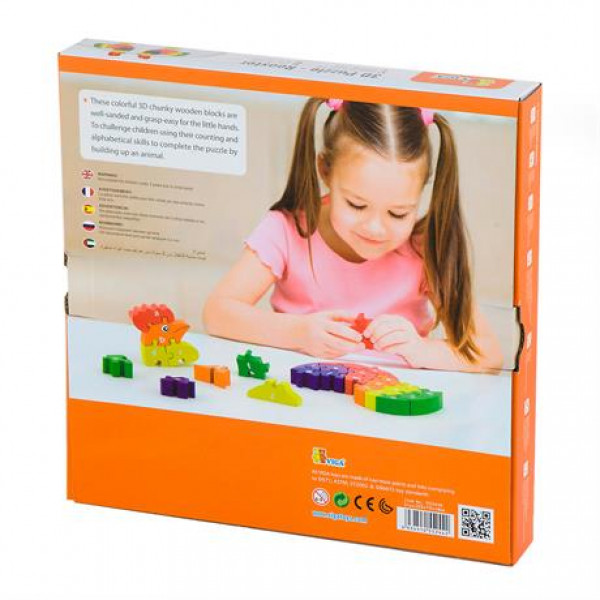 Фото - Пазли (3-4 роки) Viga Toys Півник по літерах (55244) (55244N)
