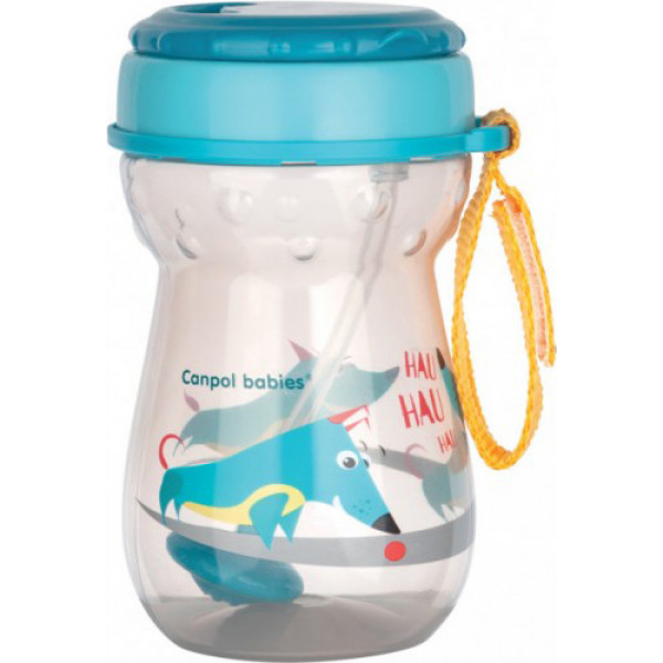 Фото - Поїльник-непроливайка дитячий Canpol babies зі складною силіконовою трубочкою і обтяжувачем, 350 мл. (56/518)