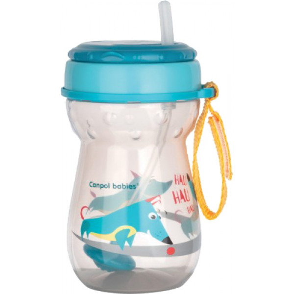 Фото - Поїльник-непроливайка дитячий Canpol babies зі складною силіконовою трубочкою і обтяжувачем, 350 мл. (56/518)