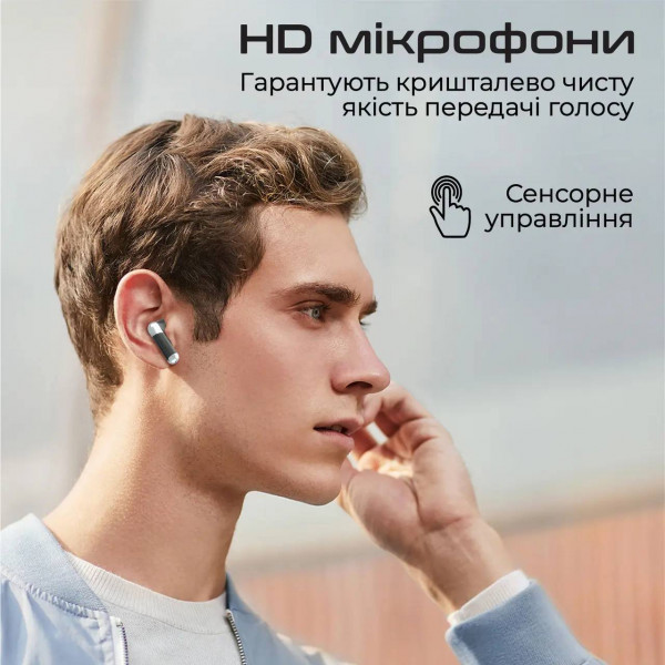 Фото - Навушники вкладиші бездротові TWS Promate transpods.black