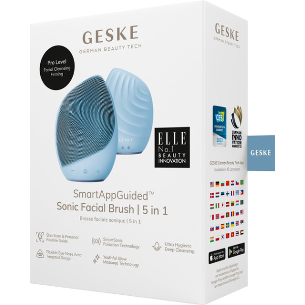 Фото - Щітка для чищення обличчя GESKE Sonic Facial Brush 5 в 1 аквамарин (GK000010AQ01)