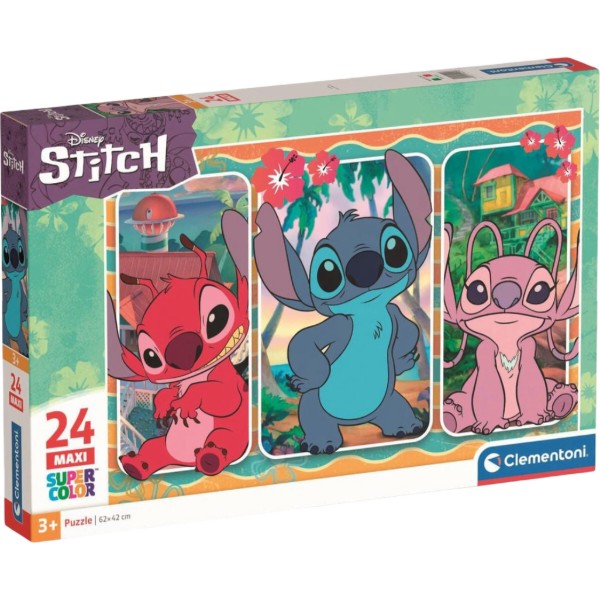 Фото - Пазлы (3-4 года) Clementoni Stitch серия MAXI 24 эл. (24029)