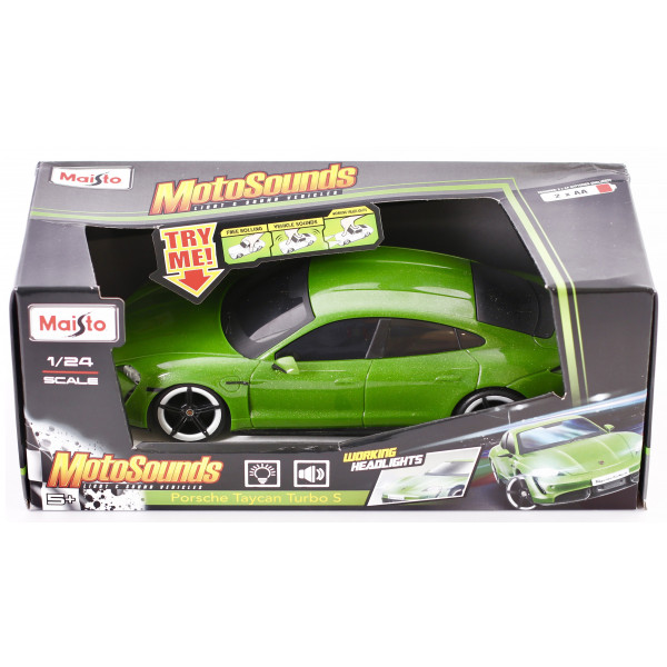 Фото - Колекційна машинка 1:24 Maisto "Porsche Taycan Turbo S" масштаб 1:24 (81731 green)