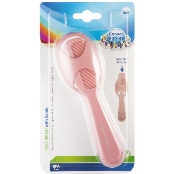 Фото - Набір гребінців для дитячого волосся Canpol babies рожева (56/160_pin)