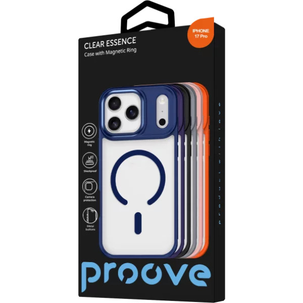 Фото - Чохол для смартфону Proove Clear Essence Case with Magnetic Ring iPhone 17 Pro Orange (PCCEIP17P010)