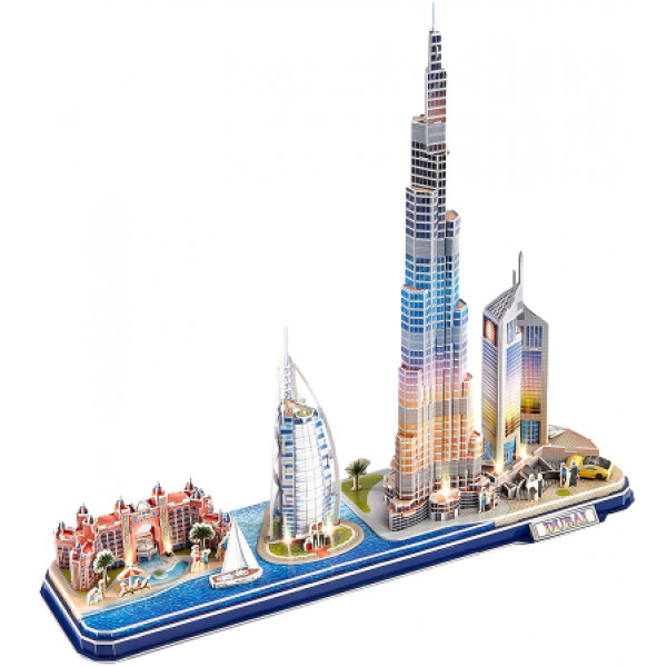 Фото - 3D пазли Cubic Fun City line Дубай із LED-підсвічуванням (L523h)