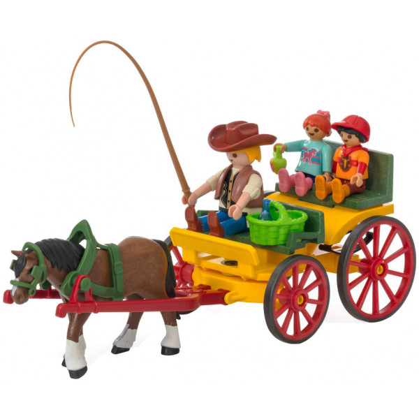 Фото - Пластиковый конструктор PlayMobil Гужевая телега (6932)