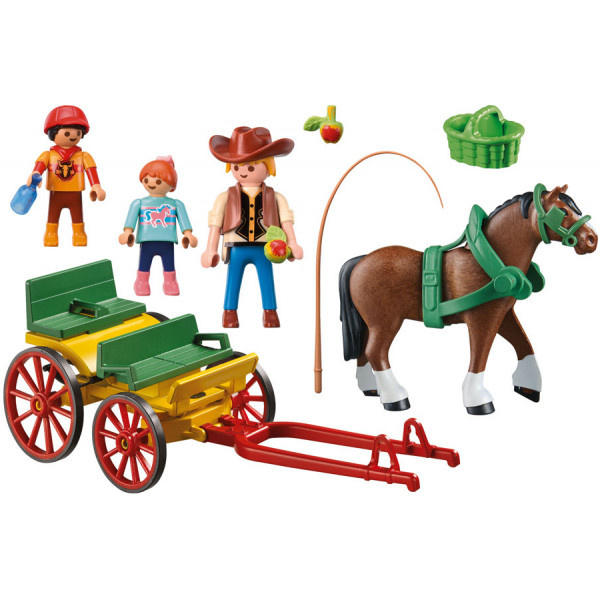 Фото - Пластиковый конструктор PlayMobil Гужевая телега (6932)