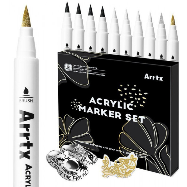 Фото - Набор маркеров Arrtx AACM-0500-10A 10 шт. (LC303601) Фото - Набор маркеров Arrtx AACM-0500-10A 10 шт. (LC303601)