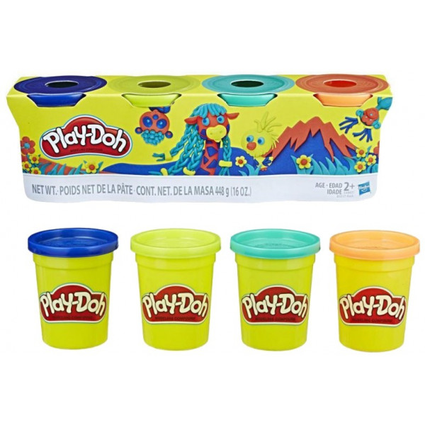 Фото - Матеріали Hasbro Play-Doh 4 баночки WILD (B5517_E4867)