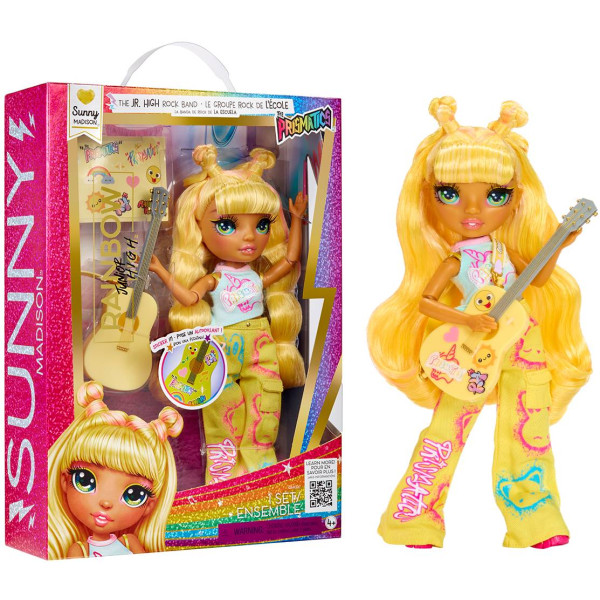 Фото - Кукольный набор Rainbow High Junior High Rockband - САННИ (с аксессуарами) (565628)