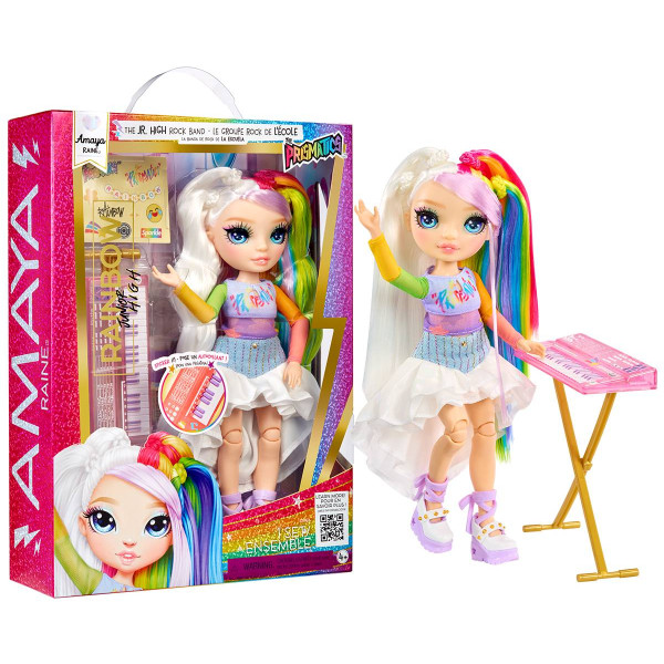 Фото - Ляльковий набір Rainbow High Junior High Rockband - АМАЯ (з аксесуарами) (565772)