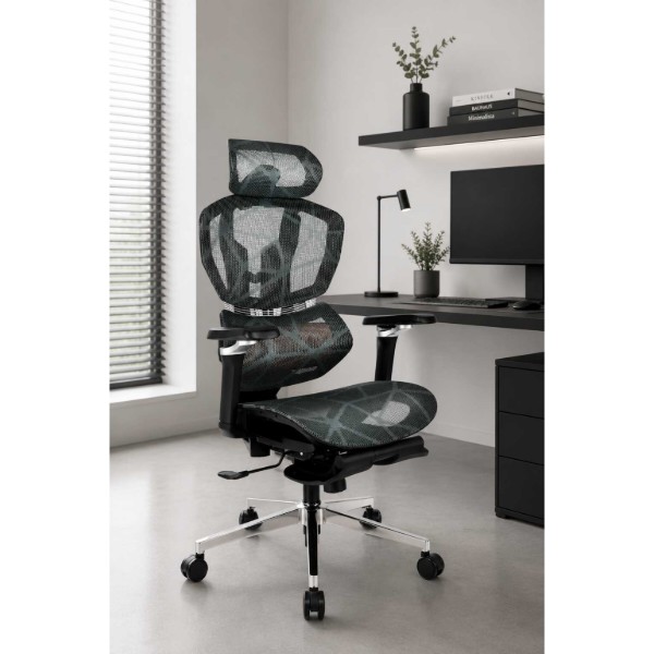 Фото - Крісло для геймерів GT Racer X-7002 Black/Black/Green (Massage)