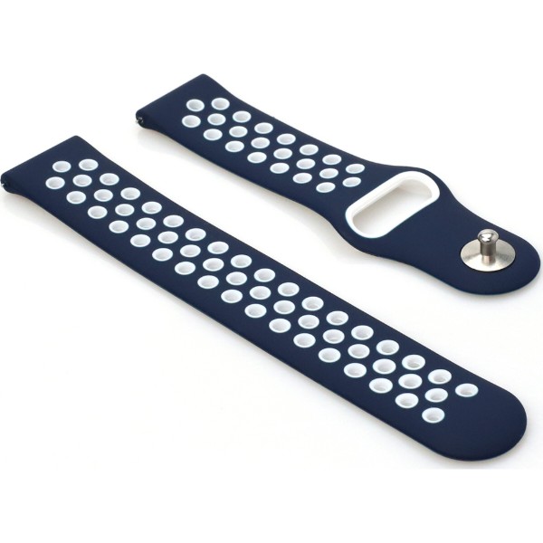 Фото - Ремешок для смарт-часов BeCover Nike Style for Amazfit Stratos 1/2/2S/3/GTR 2/GTR 47mm/GTR Lite 47mm/Nexo/Pace Blue-White (705815)