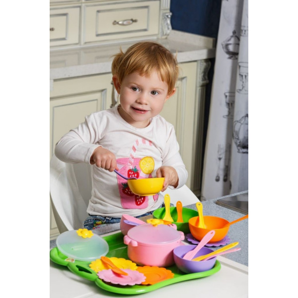 Фото - Сюжетно-ролевая игра. Посуда Tigres Набор столовый ''Ромашка'' 43 эл. (39149)