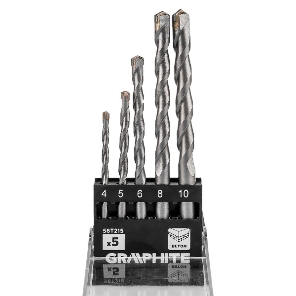 Фото - Набор сверл GRAPHITE 4-10 мм 5 шт. (56T215)