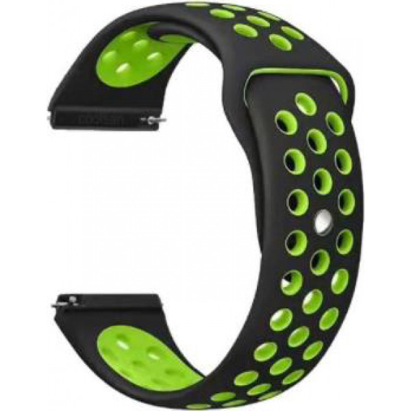 Фото - Ремінець для смарт-годинника BeCover Nike Style for Huawei Watch GT/GT 2 46mm/GT 2 Pro/GT Active/Honor Watch Magic 1/2/GS Pro/Dream Black-Green (705793)